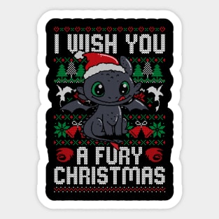 Fury Christmas Sticker